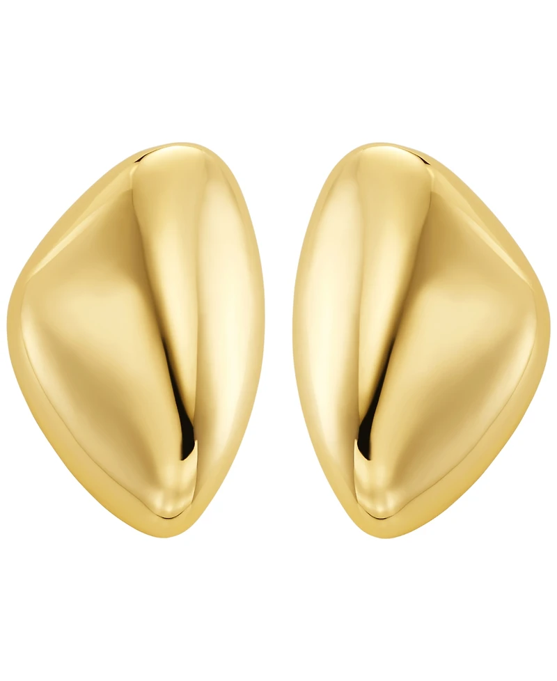Michael Kors Brass Pebble Statement Earrings