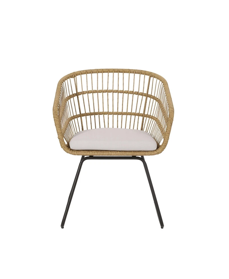 Simplie Fun Wicker-Wrapped Tub Chair: Transitional Outdoor Masterpiece