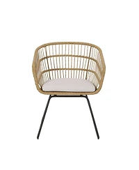Simplie Fun Wicker-Wrapped Tub Chair: Transitional Outdoor Masterpiece