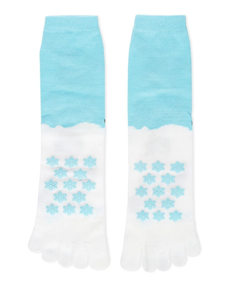 Festive Skiing Non-Skid Toe Socks