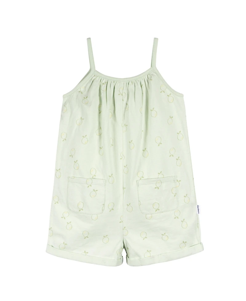 Gerber Toddler Girls Sleeveless Romper Jumpsuit, 2 Pack