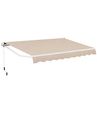 Slickblue 13 × 8 Feet Retractable Patio Awning Aluminum Deck Sunshade