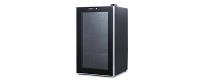 Black & Decker 2.4 Cu. Ft. Beverage Cooler with Double Pane Glass Door Drink Fridge with 76-Can Capacity