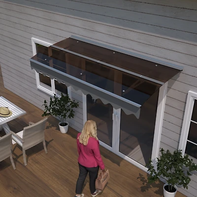 Streamdale Polycarbonate Door Window Awning, 79" x 34