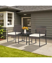 Skonyon 3 Pieces Modern Heavy Duty Patio Furniture Set with Coffee Table