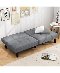 Convertible Folding Futon Sofa Bed with 6-Position Adjustable Backrest