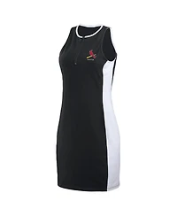 Wear by Erin Andrews Women's Black St. Louis Cardinals Colorblock Quarter-Zip Sleeveless Dress
