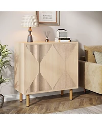 Tribesigns Sideboard Storage Cabinet, Wooden Buffet Cabinet, Sideboard Buffet Cabinet, Floor Cabinet with Doors, Accent Cabinet