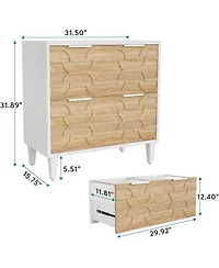 Tribesigns 2-Drawer File Cabinet, Lateral Filing Cabinet, Office Storage Cabinet, Printer Stand with Storage Drawer for Home Office