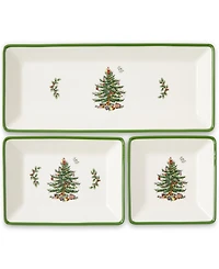 Spode Christmas Tree Traditional 3 Piece Nesting Tray