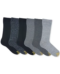 Gold Toe Men's 6-pack Cambridge Solid Crew Socks