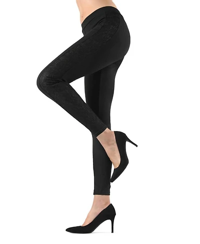 MeMoi Women's Paisley Boo Cotton Blend Leggings