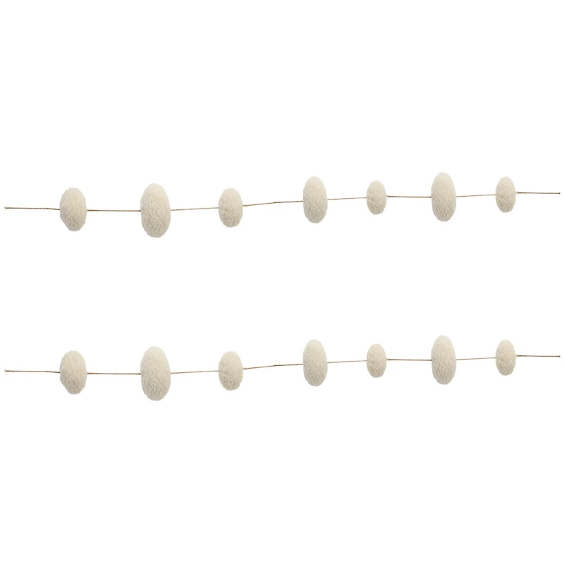 Slickblue Pom Pom Garland (Set of 2) 6'L Polyester