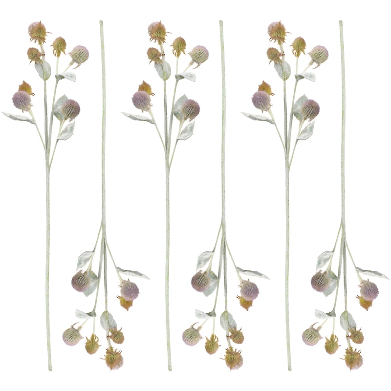 Slickblue Thistle Spray with Chic Design for Modern Holiday and Home Decor (Set of 6)