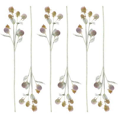 Slickblue Thistle Spray with Chic Design for Modern Holiday and Home Decor (Set of 6)