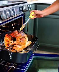 Sedona Kitchen Carbon Steel Nonstick 21" Extra-Large Roaster with Rack