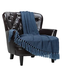 Chanasya Premium Mini Maze Super Soft Acrylic Throw Blanket With Tassels