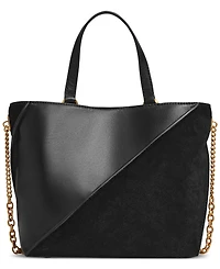 Donna Karan New York Setauket Leather & Suede Convertible Crossbody with Chain Strap