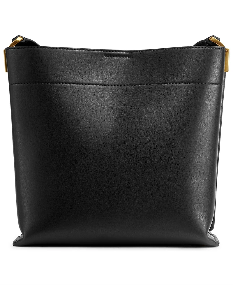 Donna Karan New York Bridgehampton Leather Turnlock Triple Compartment Crossbody