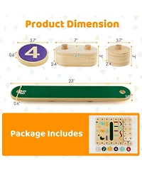Slickblue Montessori Balance Beam Set Wooden Balance Boards with Stepping Stones