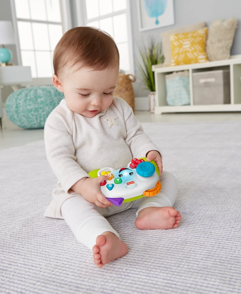 Fisher-Price Laugh Learn Game Learn Controller Musical Baby Toy with Lights, Green