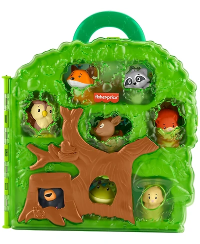 Fisher-Price Little People Forest Friends Carry Case Toddler Playset with Figures, 9 Pieces