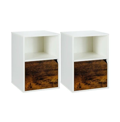 Set of 2 Nightstands Side End Table for Living Room
