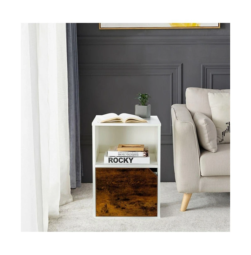 Set of 2 Nightstands Side End Table for Living Room