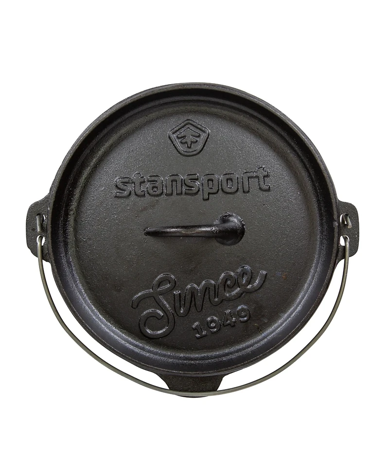 Stansport 4 Qt Pre-Seasoned Cast Iron Dutch Oven with Legs