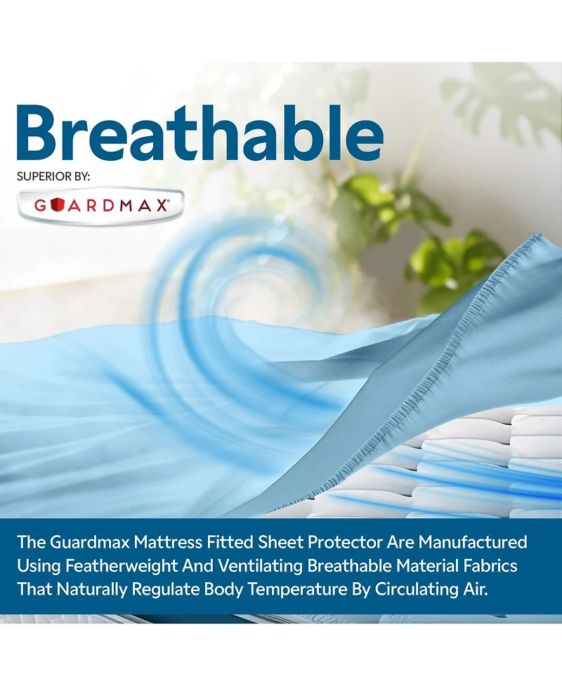 Guardmax Twin Xl Waterproof Fitted Mattress Protector