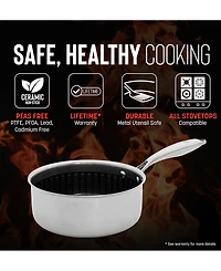 Hell's Kitchen Ceramic Hybrid 2.5-Qt Saucepan & Lid