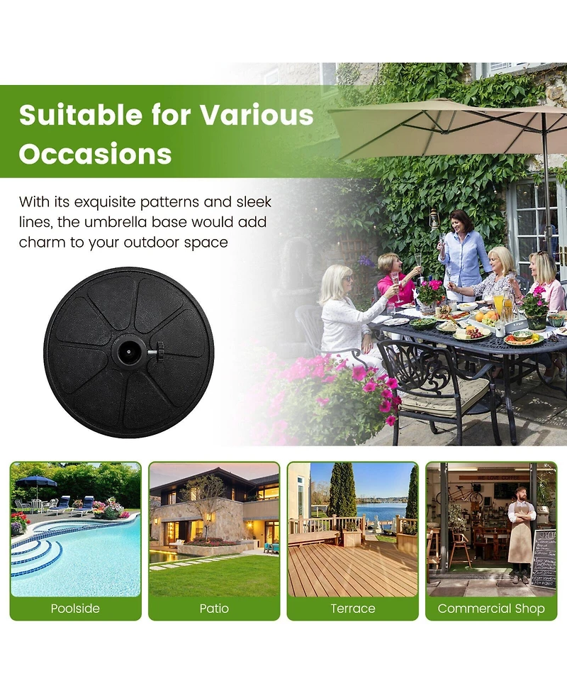 Givimo 31LBS 18 Inch Round Outdoor Umbrella Base
