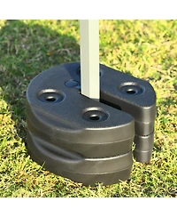 Vebreda 8 pieces Weight Plates Patio Canopy Tent Gazebo Shade Umbrella Water Filled