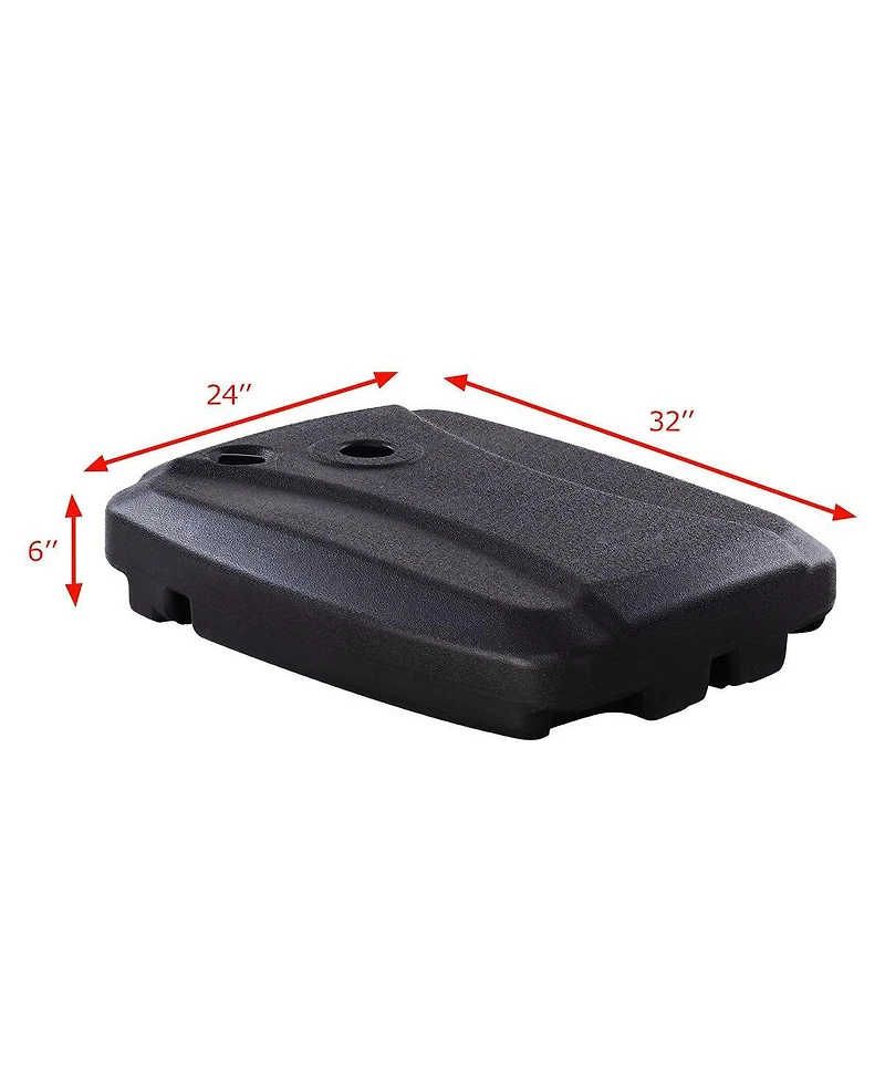 Skonyon 60L Plastic Weighted Fill Water Sand Wheel Patio Umbrella Base