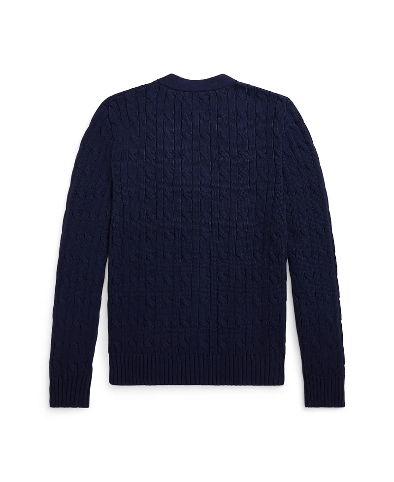 Polo Ralph Lauren Big Boys Cable-Knit Cotton V-Neck Cardigan Sweater