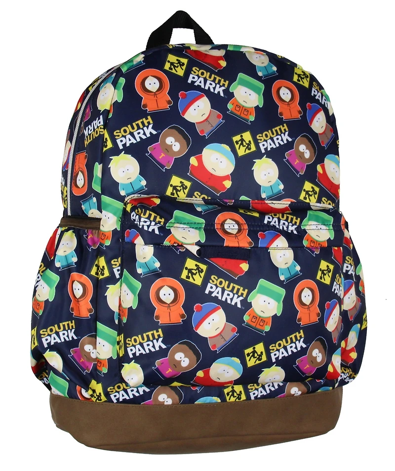 South Park Stan Kyle Cartman Kenny Butters Token All-Over Tossed Print School Book Bag