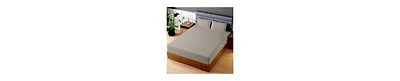 100% Premium Cotton Fitted Sheet - Soft and Breatheable 200 Thread Count 33 Inch Stone