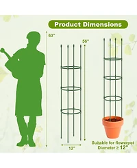 Givimo 2-Pack Garden Trellis Tomato Cage with Adjustable Height