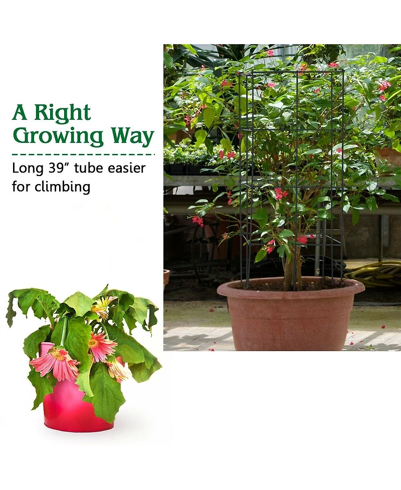 Vebreda 4 Pack Garden Trellis for Climbing Plants for Flower Vegetable