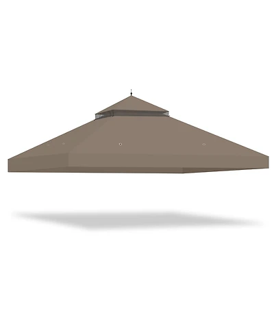 Yescom Canopy Top Replacement UV30+ Cover for 2-Tier 10x12 Ft Gazebo Garden