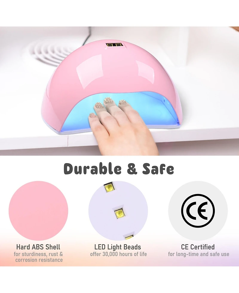 Byootique Uv Led Nail Lamp 135W Gel Polish Dry Curing Light Nail Lamp Dryer Gel Polish Light For Salon Home Nail Salon Beauty