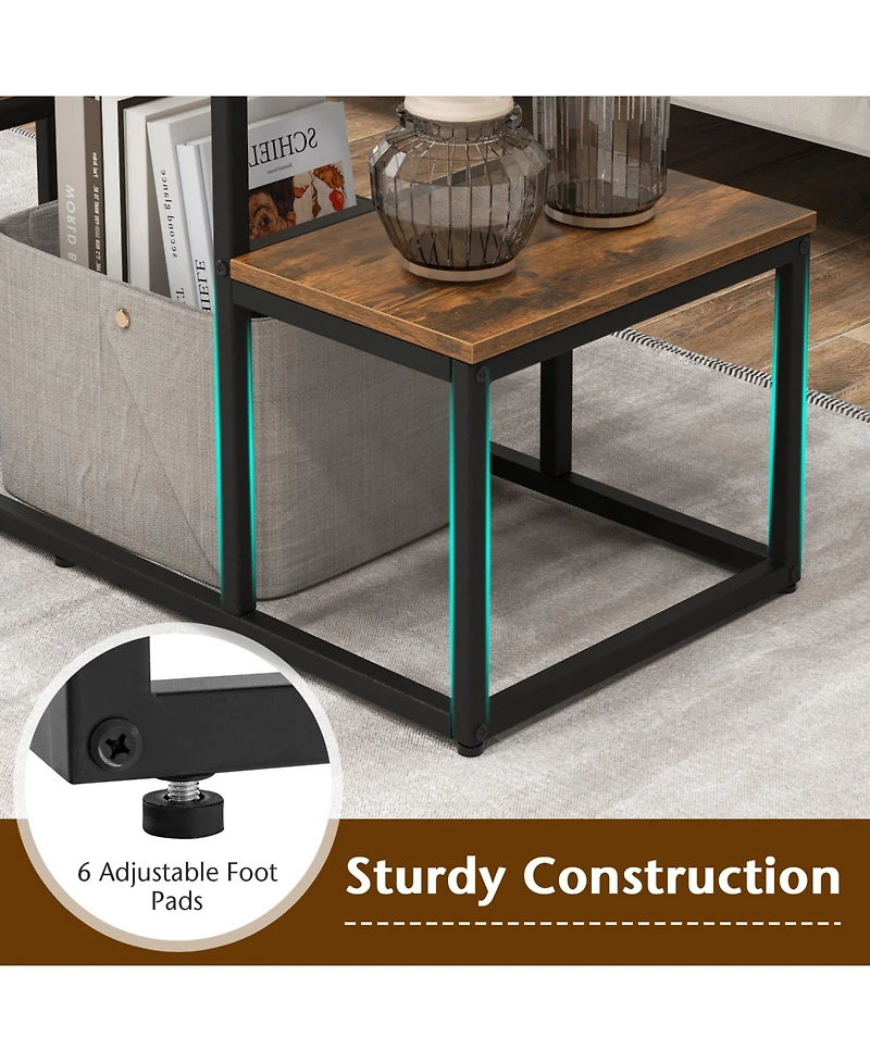Sugift Rustic Tv Console Table for 50 Inches TVs