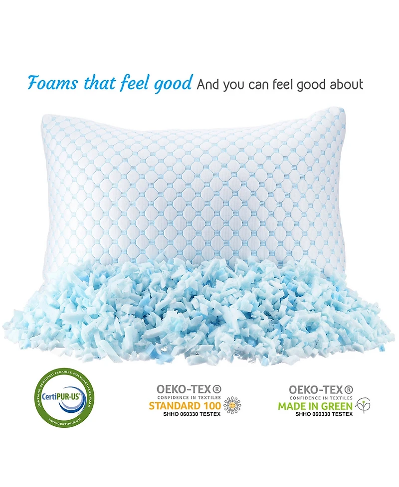 Nestl Memory Foam Gel Infused Reversible Cooling Pillow