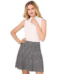 CeCe Women's Gingham A-Line Mini Skirt