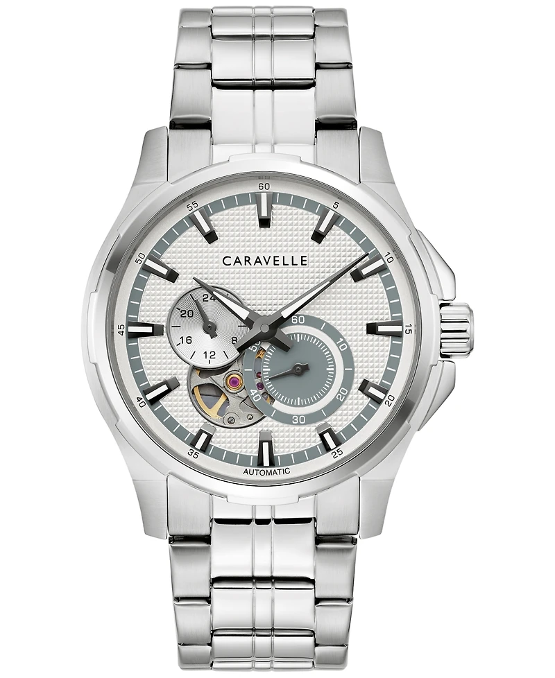 Caravelle Men's Automatic Stainless Steel Bracelet Watch 42mm