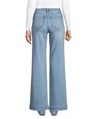 Lands' End Women's Recover High Rise Wide Leg Blue Jeans