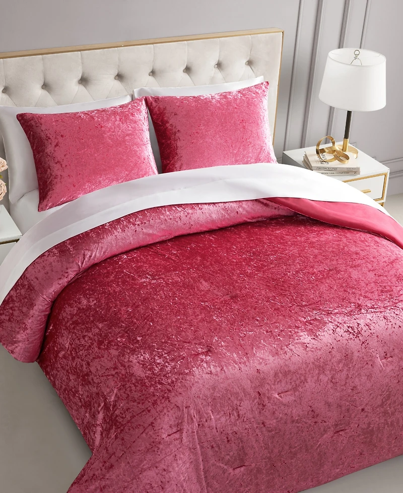 Juicy Couture Crushed Velvet 3-Pc. Comforter Set, King