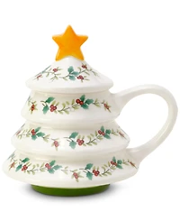 Winterberry Figural Christmas Tree Mug