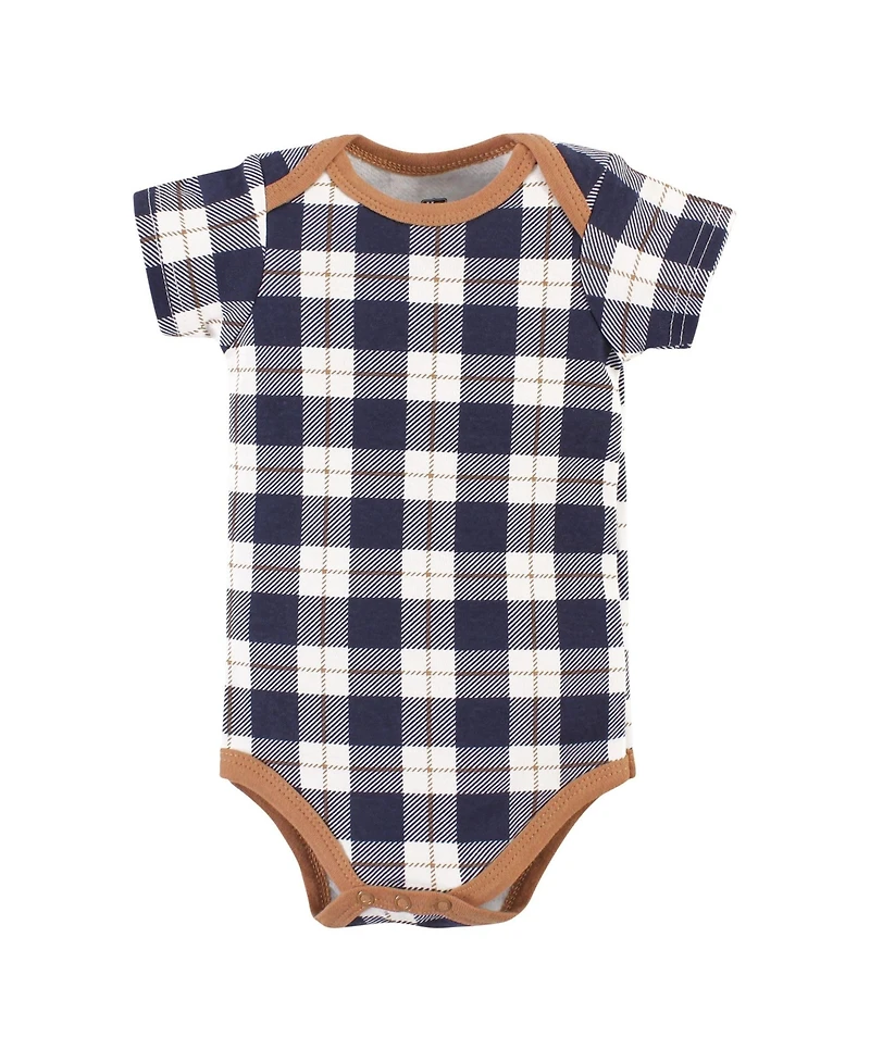 Hudson Baby Boys Multipack of 5 Comfortable Cotton Bodysuits