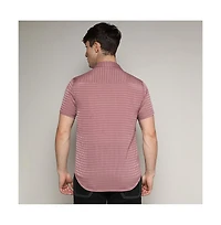 Men's Nude Pink Self-Design Block Shirt